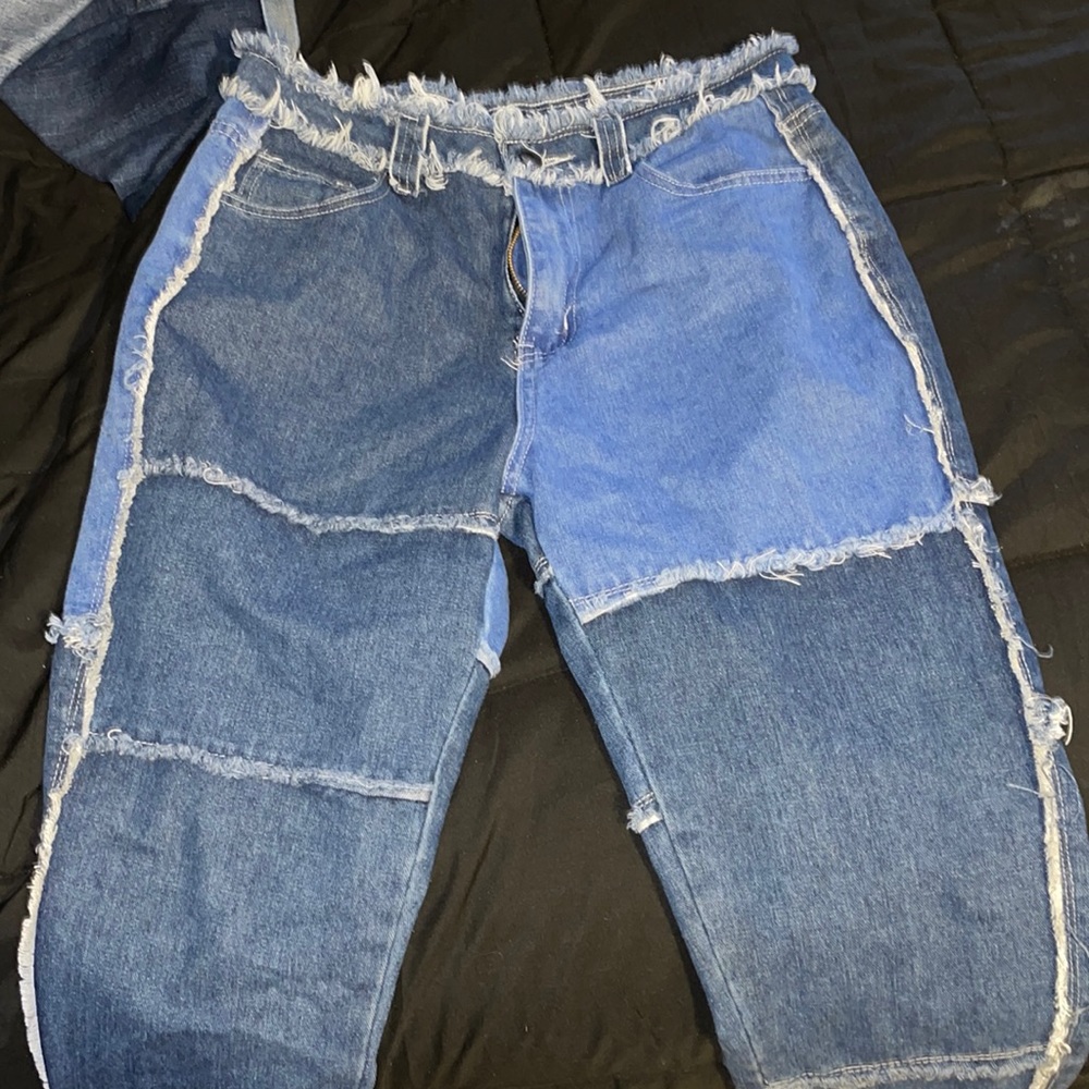 SHEIN Patchwork Pants. Size Large.
